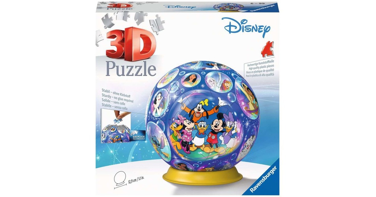 Ravensburger 3D Puzzleball Disney Charaktere(72 Teile)