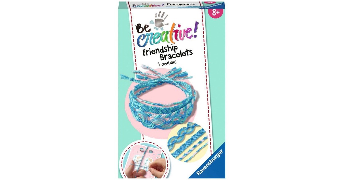 Ravensburger BeCreative Freundschaftsbändchen, Basteln(4 verschiedene Bändchen)