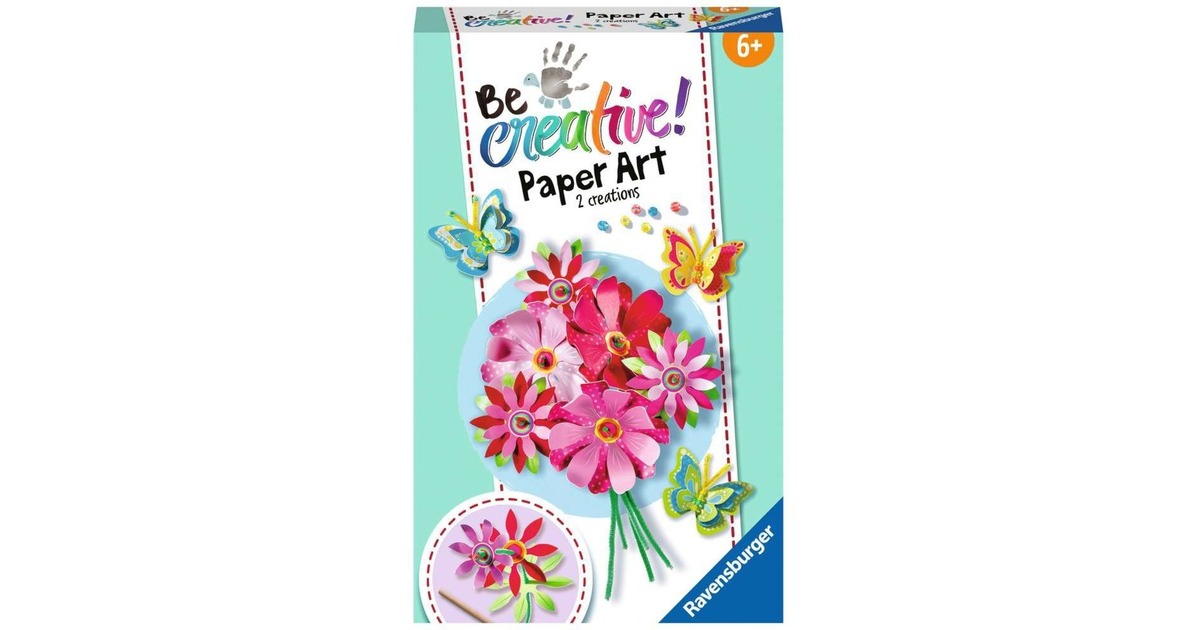 Ravensburger BeCreative Paper Art Flowers & Butterflies, Basteln