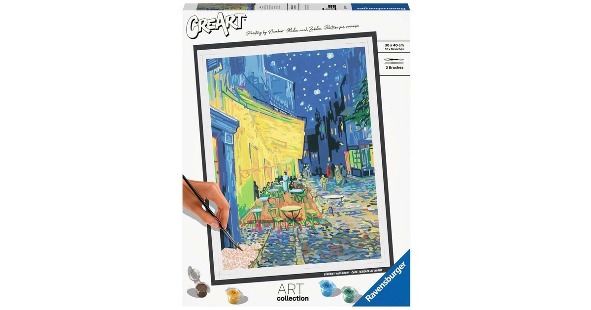Ravensburger CreArt ART Collection - Café Terrace at Night (Van Gogh), Malen