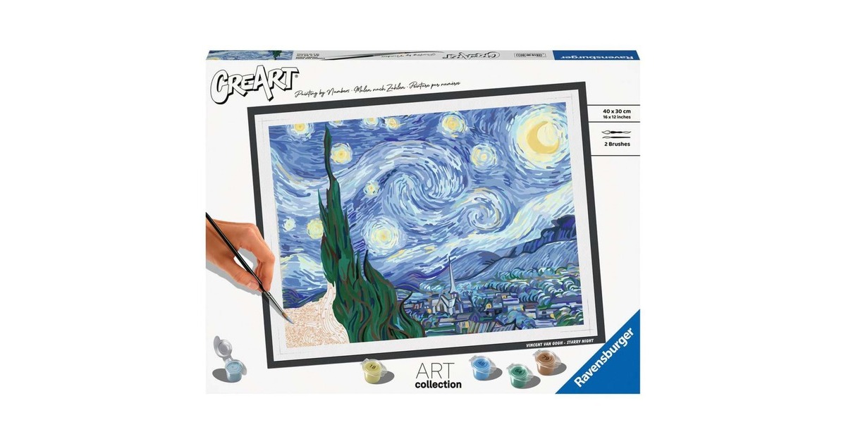 Ravensburger CreArt ART Collection - Starry Night (Van Gogh), Malen