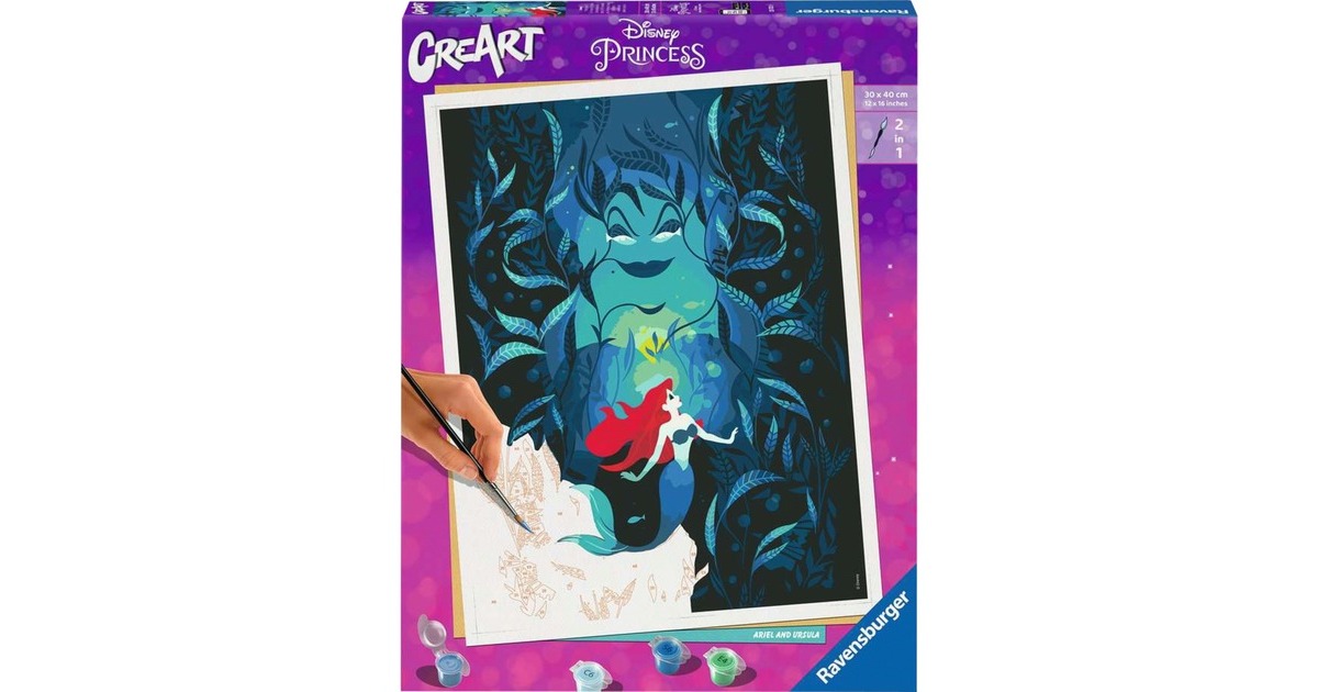 Ravensburger CreArt - Disney Arielle und Ursula, Malen