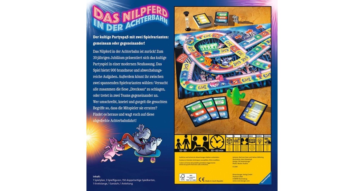 Ravensburger Das Nilpferd in der Achterbahn, Partyspiel