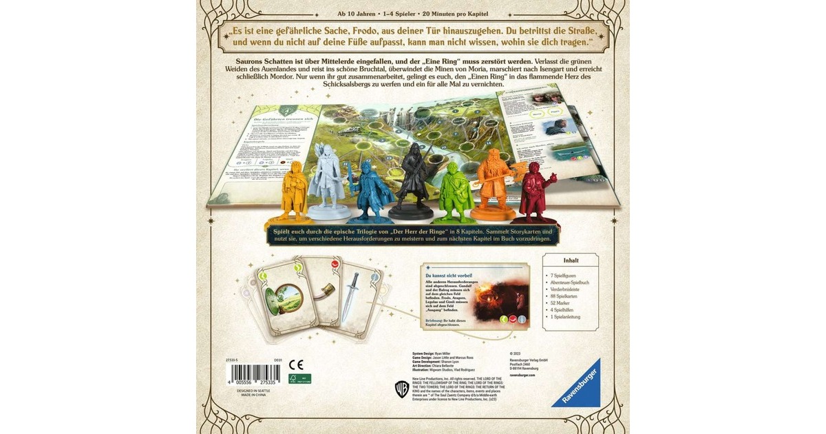 Ravensburger Der Herr der Ringe - Adventure Book Game, Brettspiel