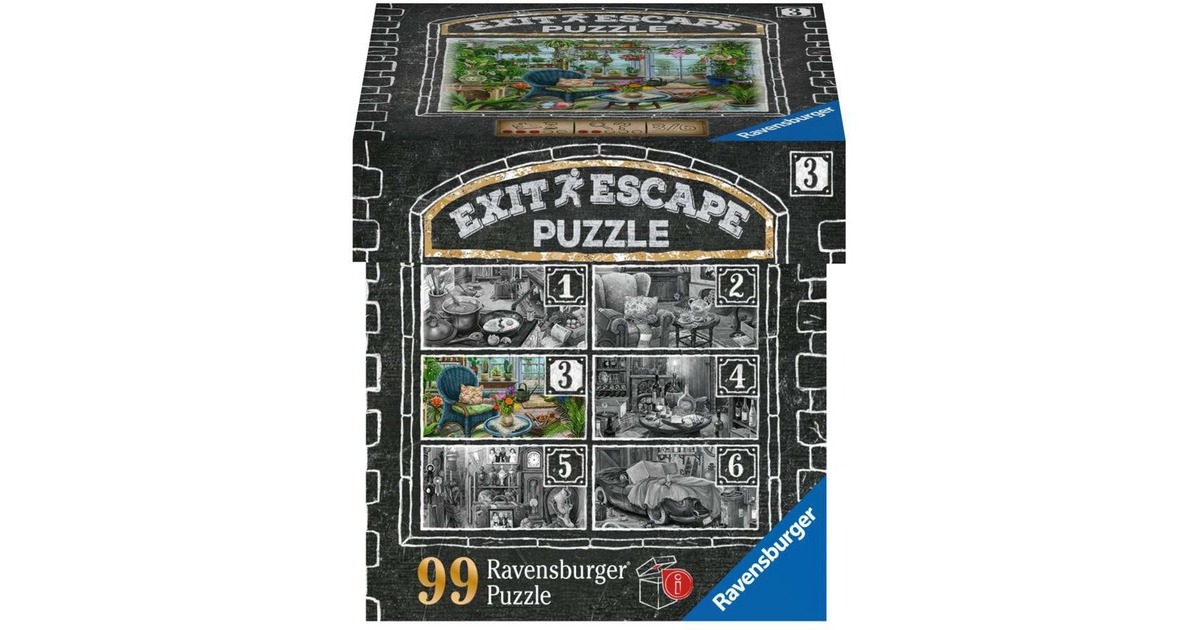 Ravensburger EXIT Puzzle: Im Gutshaus – Wintergarten (99 Teile)