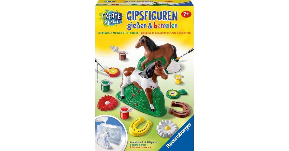 Ravensburger Gipsfiguren gießen & bemalen: Pferd, Basteln
