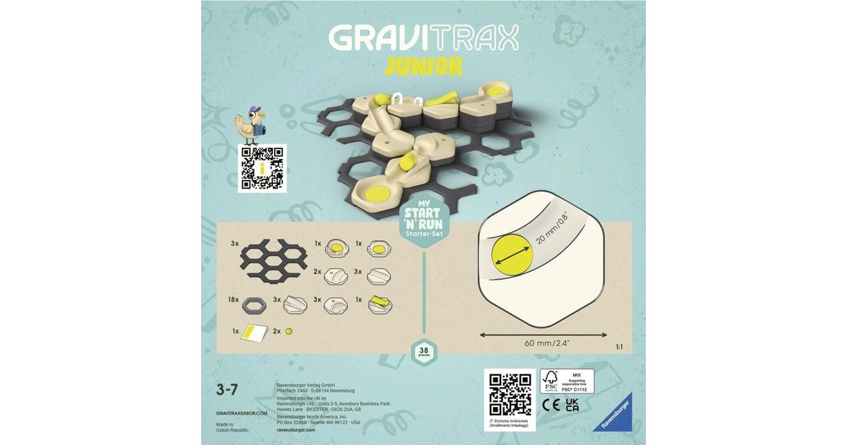 Ravensburger GraviTrax Junior Starter-Set S Start & Run, Bahn