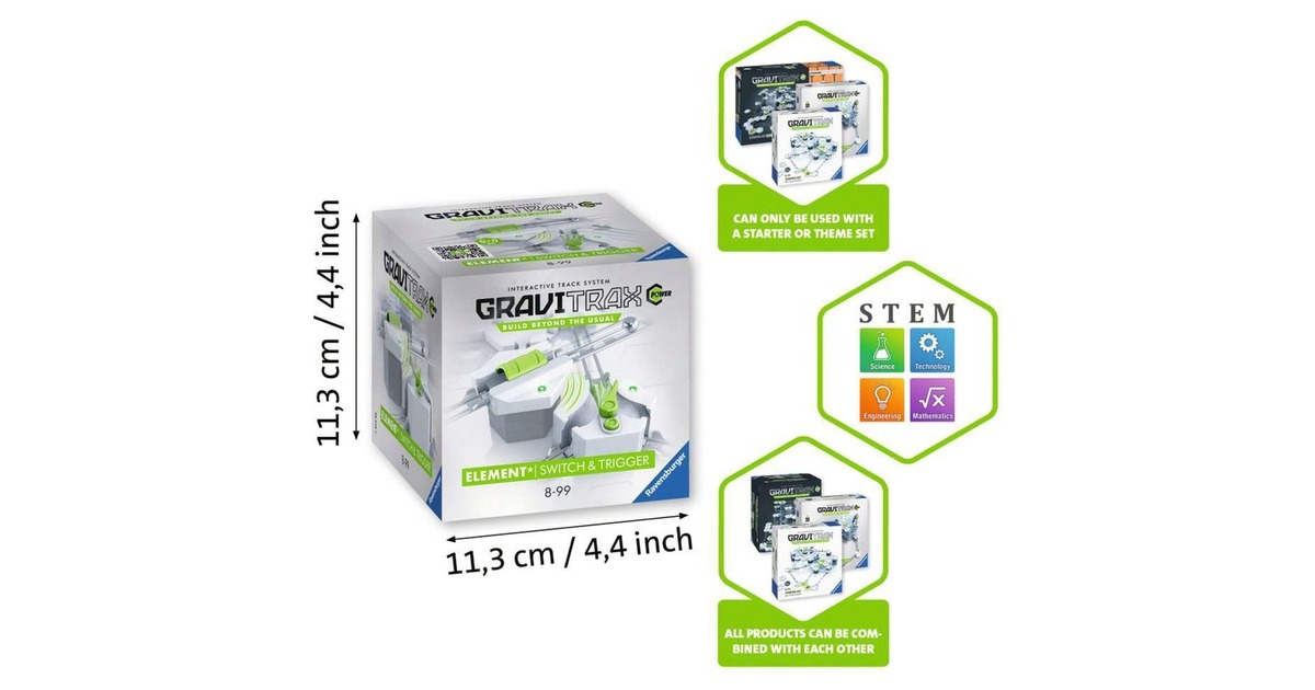 Ravensburger GraviTrax POWER Elemente Switch & Trigger, Bahn