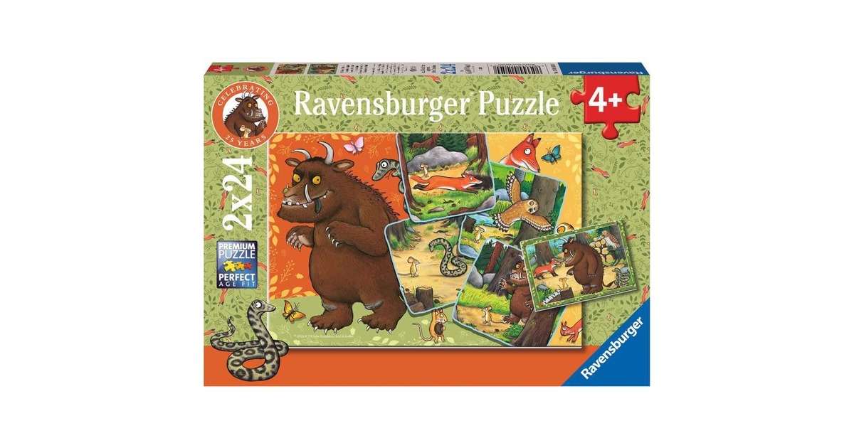 Ravensburger Kinderpuzzle 25 Jahre Grüffelo!(2x 24 Teile)