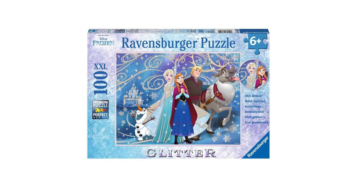 Ravensburger Kinderpuzzle Disney Frozen - Glitzernder Schnee(100 Teile)