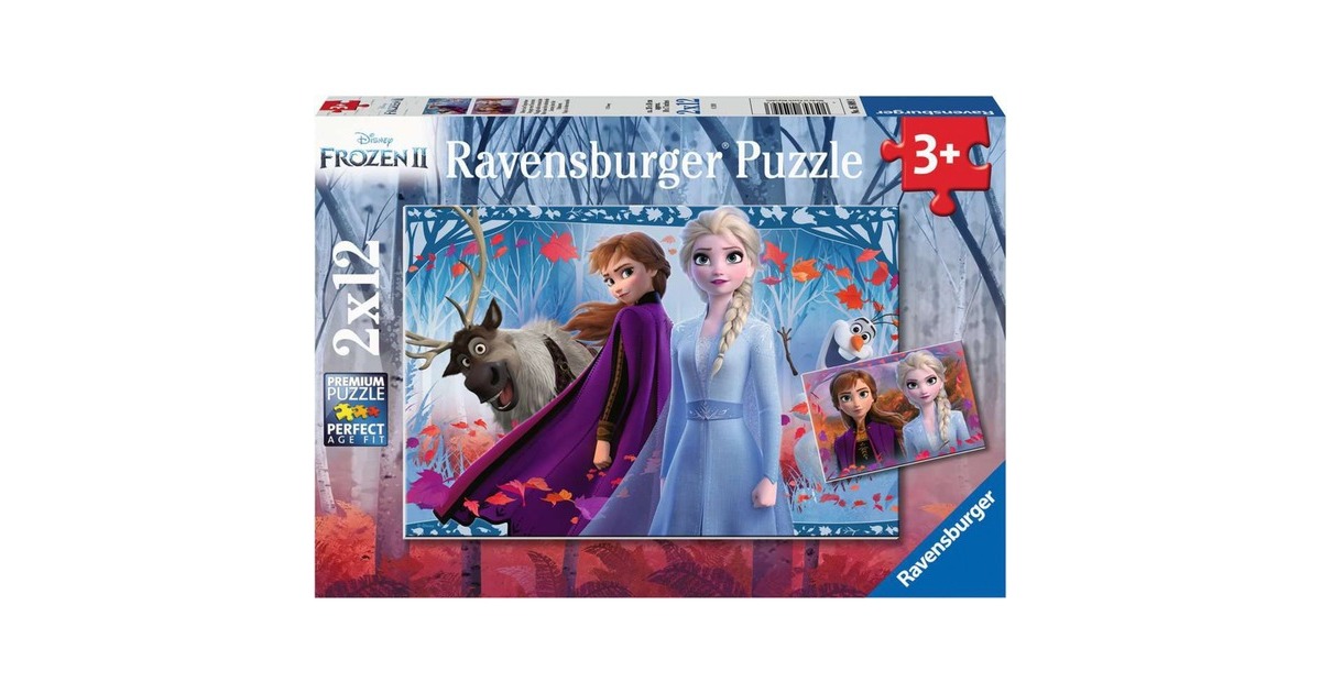 Ravensburger Kinderpuzzle Disney Frozen - Reise ins Ungewisse(2x 12 Teile)