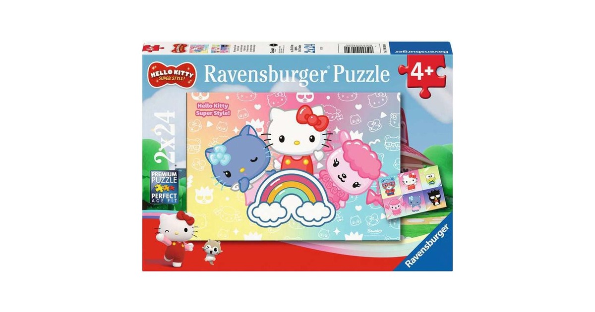 Ravensburger Kinderpuzzle Hello Kitty Die besten Freunde(2x 24 Teile)