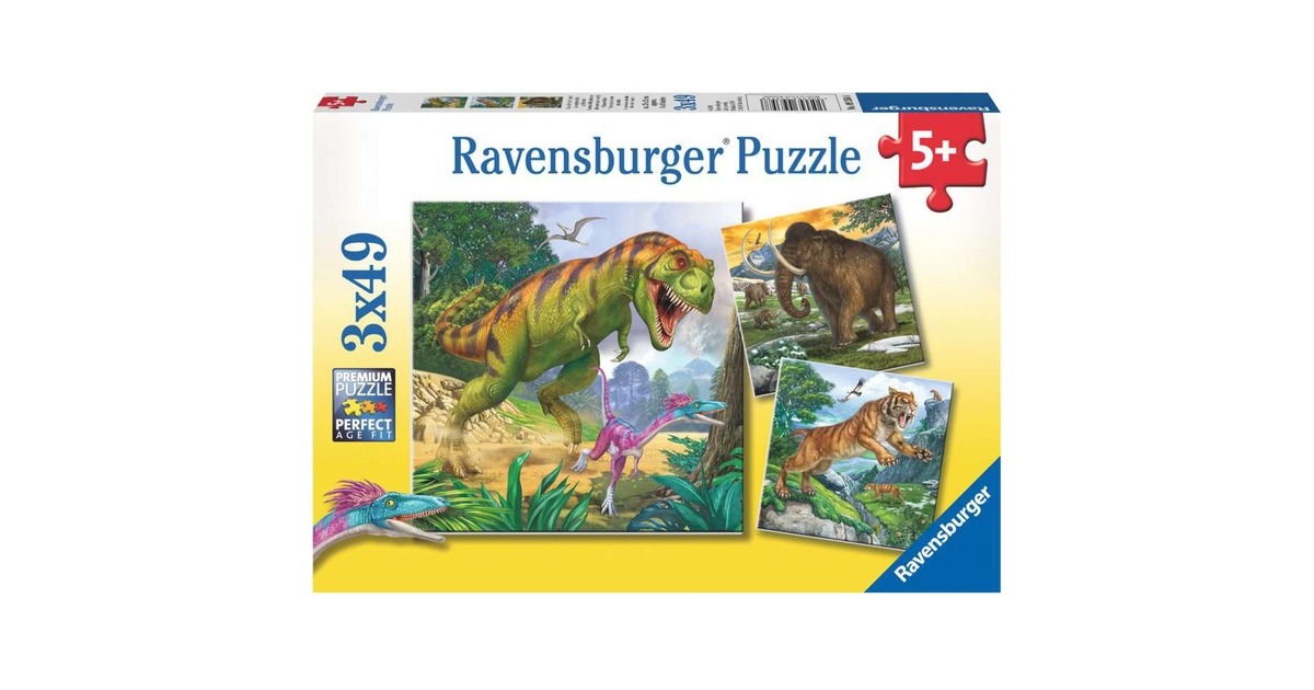 Ravensburger Kinderpuzzle Herrscher der Urzeit(3x 49 Teile)