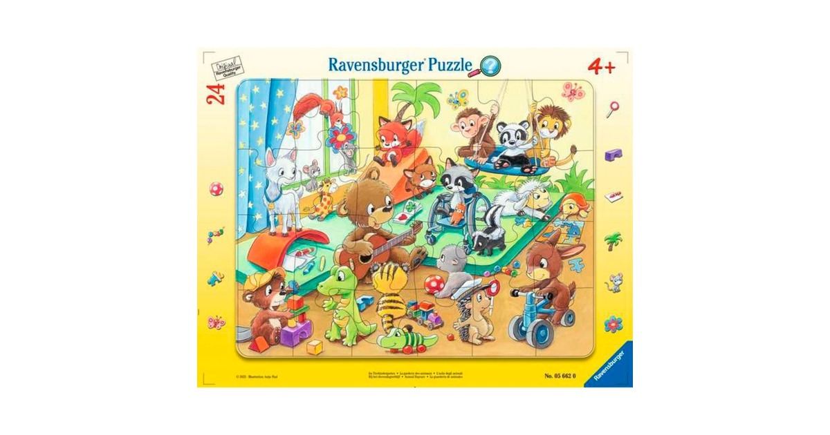 Ravensburger Kinderpuzzle Im Tierkindergarten(24 Teile, Rahmenpuzzle )