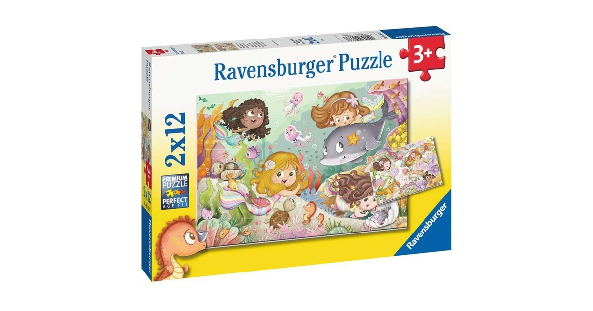 Ravensburger Kinderpuzzle Kleine Feen und Meerjungfrauen(2x 12 Teile)