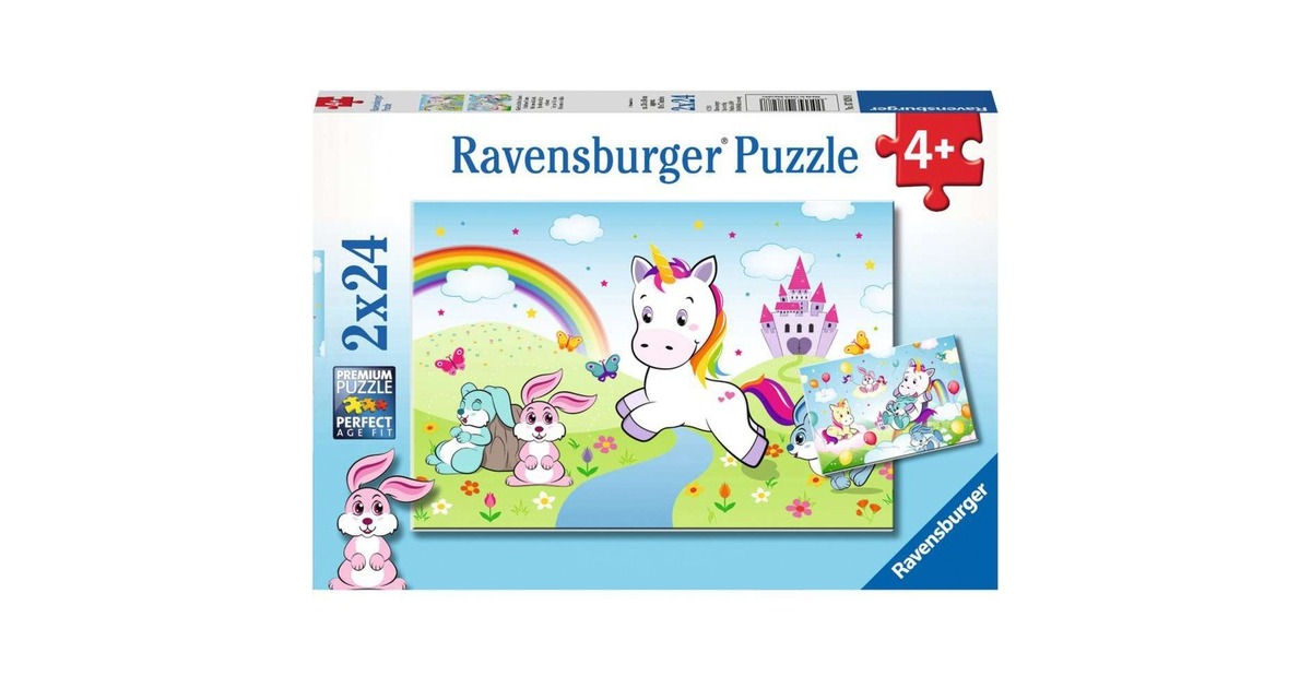 Ravensburger Kinderpuzzle Märchenhaftes Einhorn(2x 24 Teile)