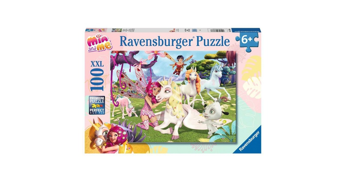 Ravensburger Kinderpuzzle Mia and me - Wahre Einhorn-Freundschaft(100 Teile)