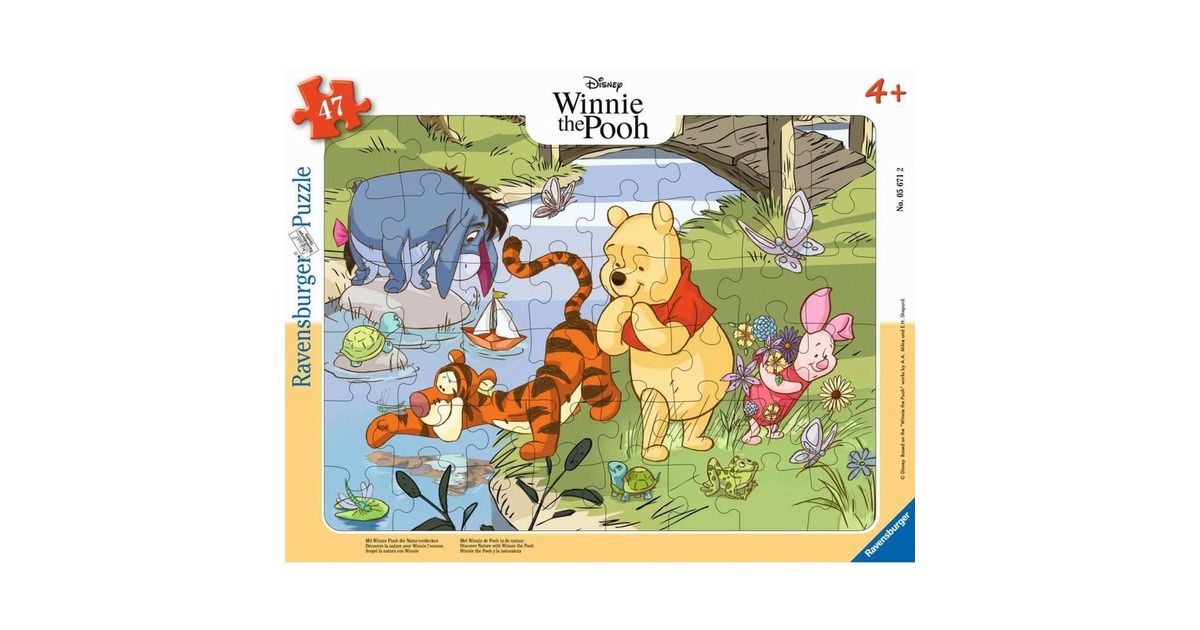 Ravensburger Kinderpuzzle Mit Winnie Puuh die Natur entdecken(47 Teile, Rahmenpuzzle)
