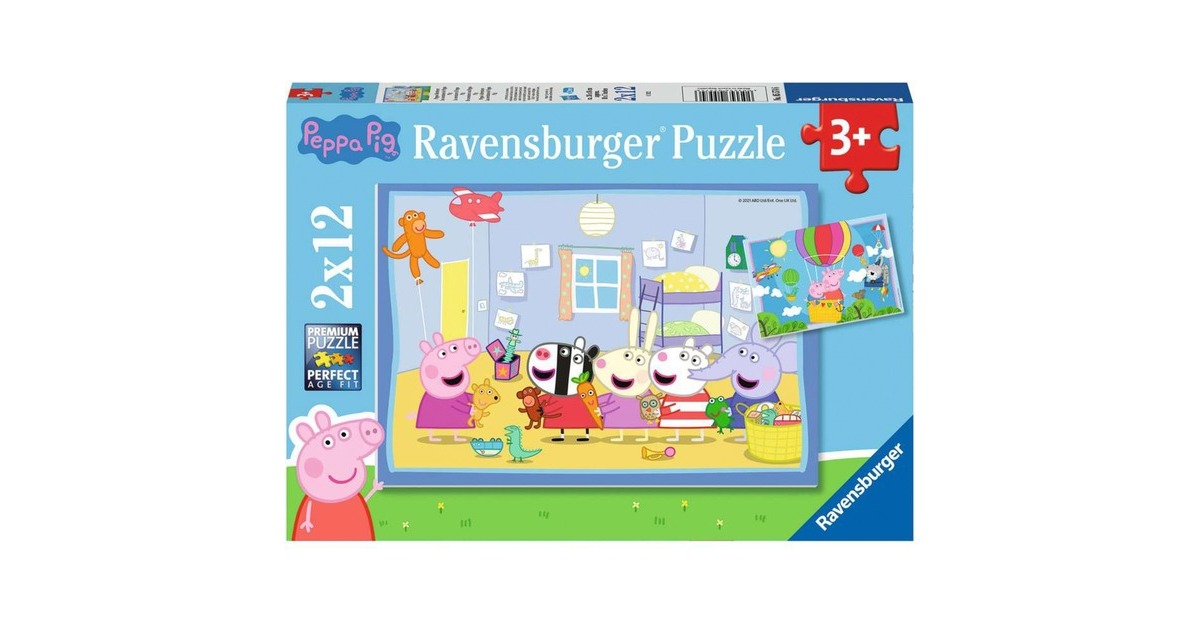 Ravensburger Kinderpuzzle Peppas Abenteuer(2x 12 Teile)