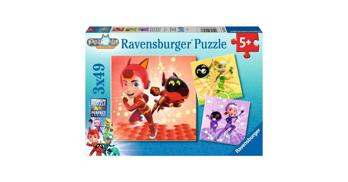 Ravensburger Kinderpuzzle Petronix Matt, Jia und Emma(3x 49 Teile)