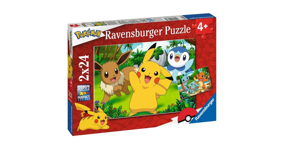 Ravensburger Kinderpuzzle Pikachu und seine Freunde(2x 24 Teile)