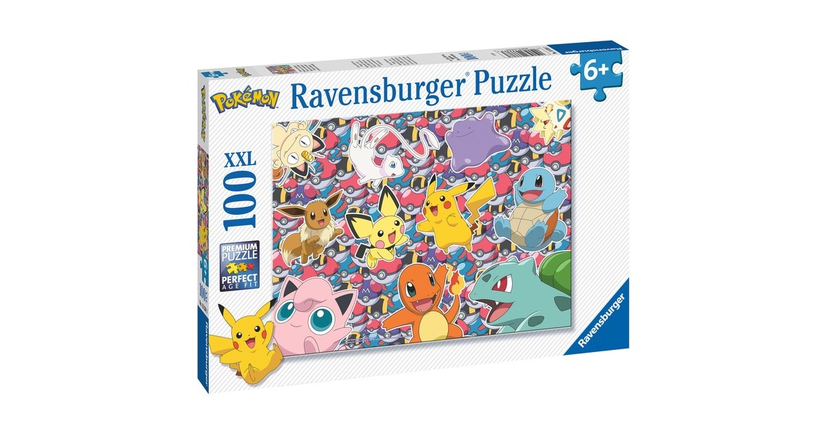 Ravensburger Kinderpuzzle Pokémon - Bereit zu kämpfen!(100 Teile)