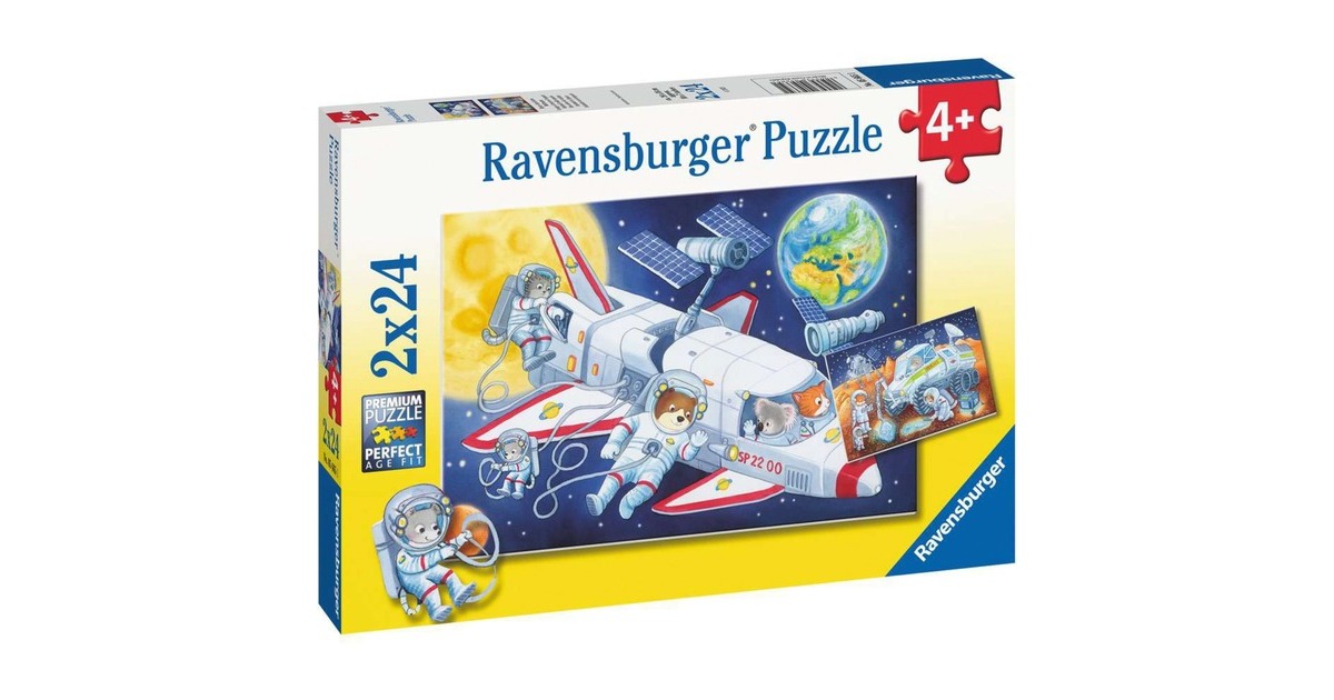 Ravensburger Kinderpuzzle Reise durch den Weltraum(2x 24 Teile)