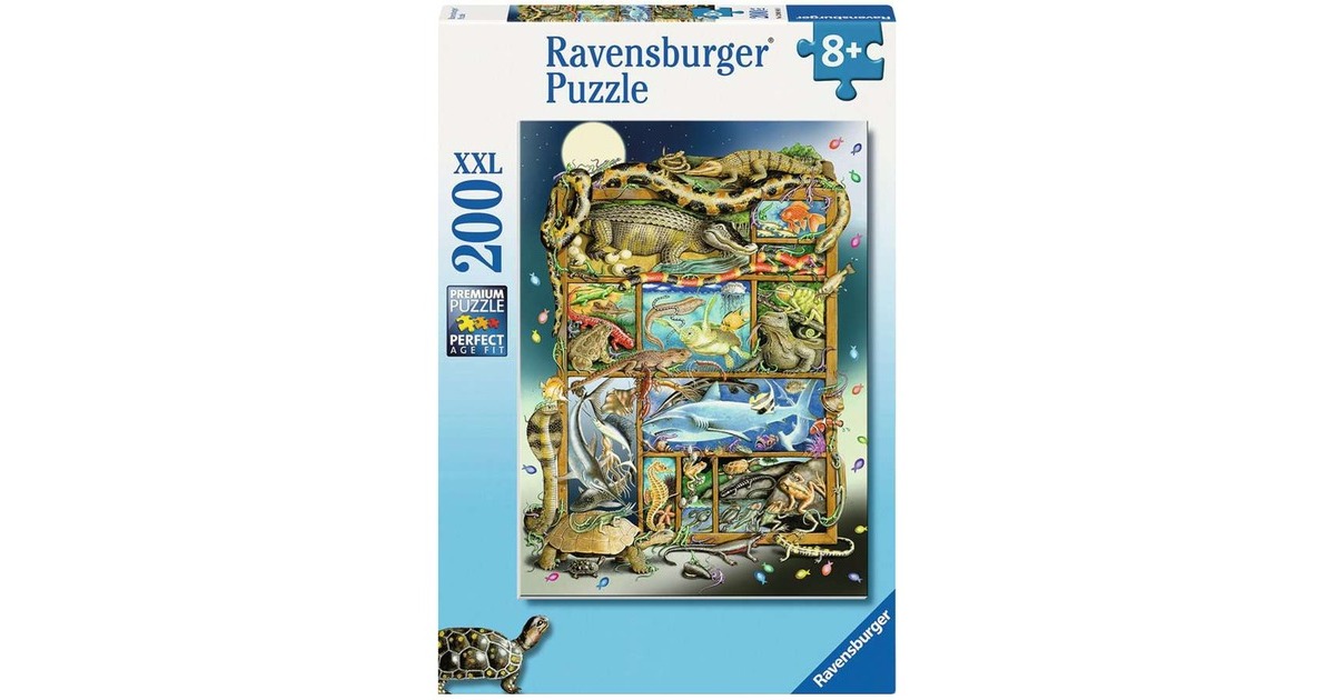 Ravensburger Kinderpuzzle Reptilien im Regal(200 Teile)
