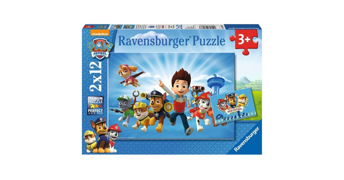 Ravensburger Kinderpuzzle Ryder und die Paw Patrol(2x 12 Teile)