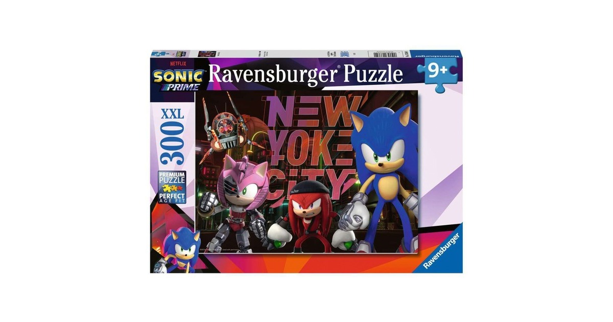 Ravensburger Kinderpuzzle Sonic Prime - Die Parallelwelt(300 Teile)