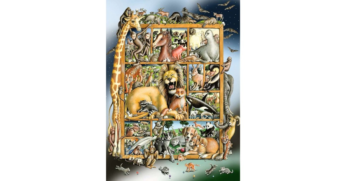 Ravensburger Kinderpuzzle Tiere im Regal(100 Teile)