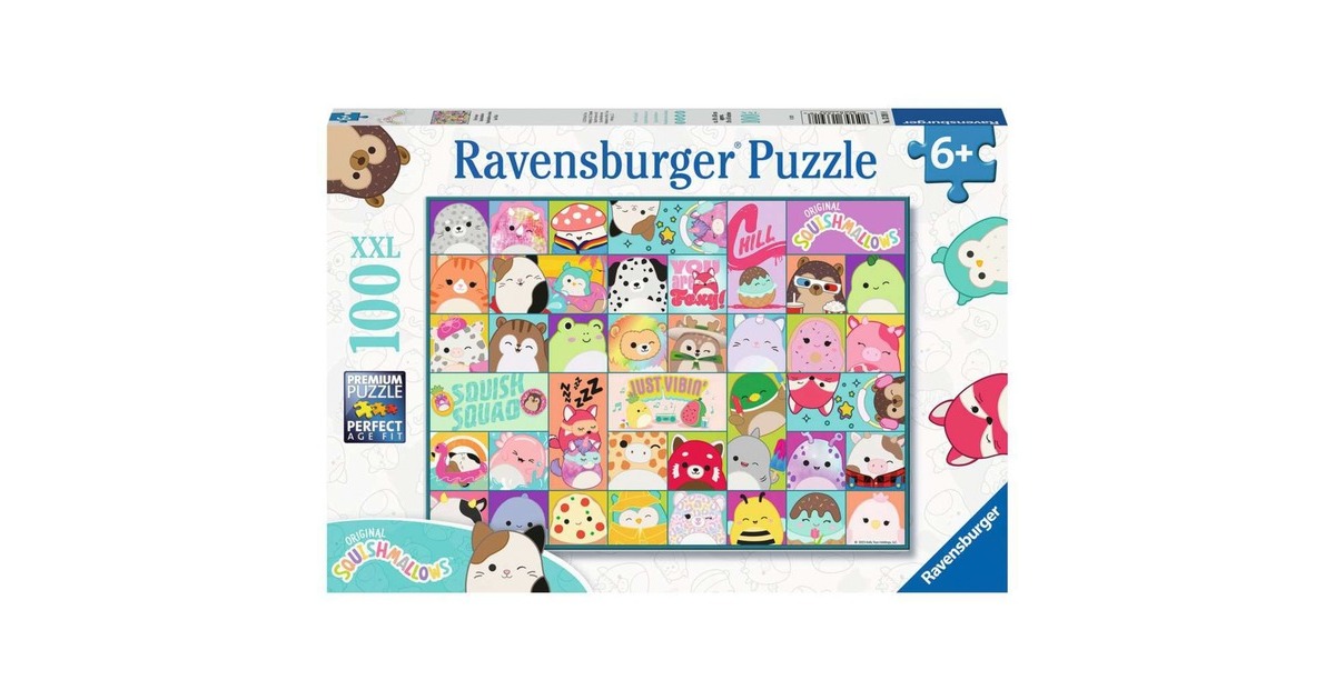 Ravensburger Kinderpuzzle Viele bunte Squishmallows(100 Teile)