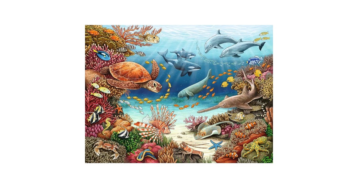 Ravensburger Kinderpuzzle Wieso? Weshalb? Warum? Meerestiere am Korallenriff(150 Teile)
