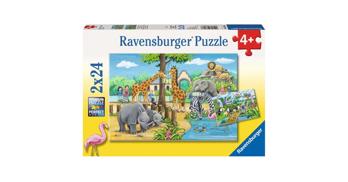 Ravensburger Kinderpuzzle Willkommen im Zoo(2x 24 Teile)