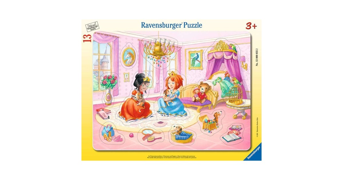 Ravensburger Kinderpuzzle - Im Prinzessinnenschloss(13 Teile, Rahmenpuzzle)