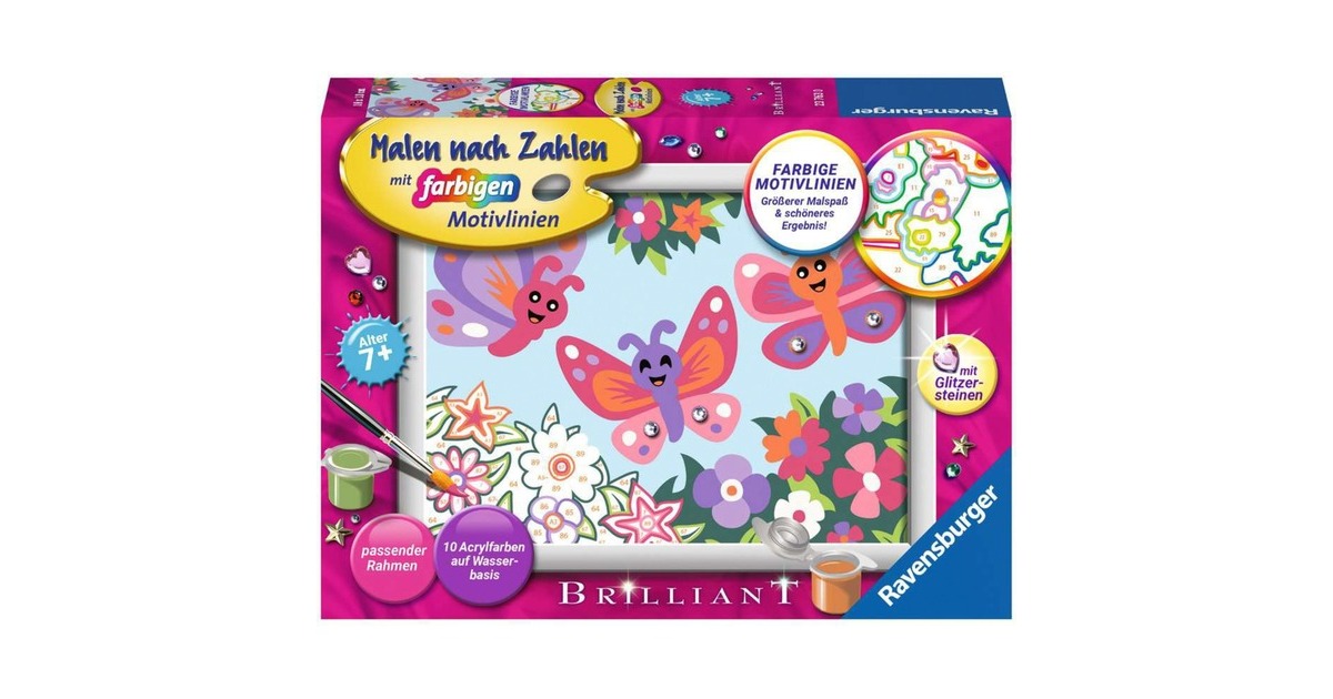 Ravensburger Malen nach Zahlen - Fröhliche Schmetterlinge