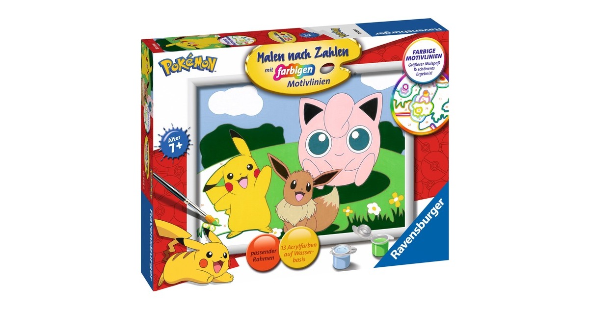 Ravensburger Malen nach Zahlen - Pokémon Abenteuer