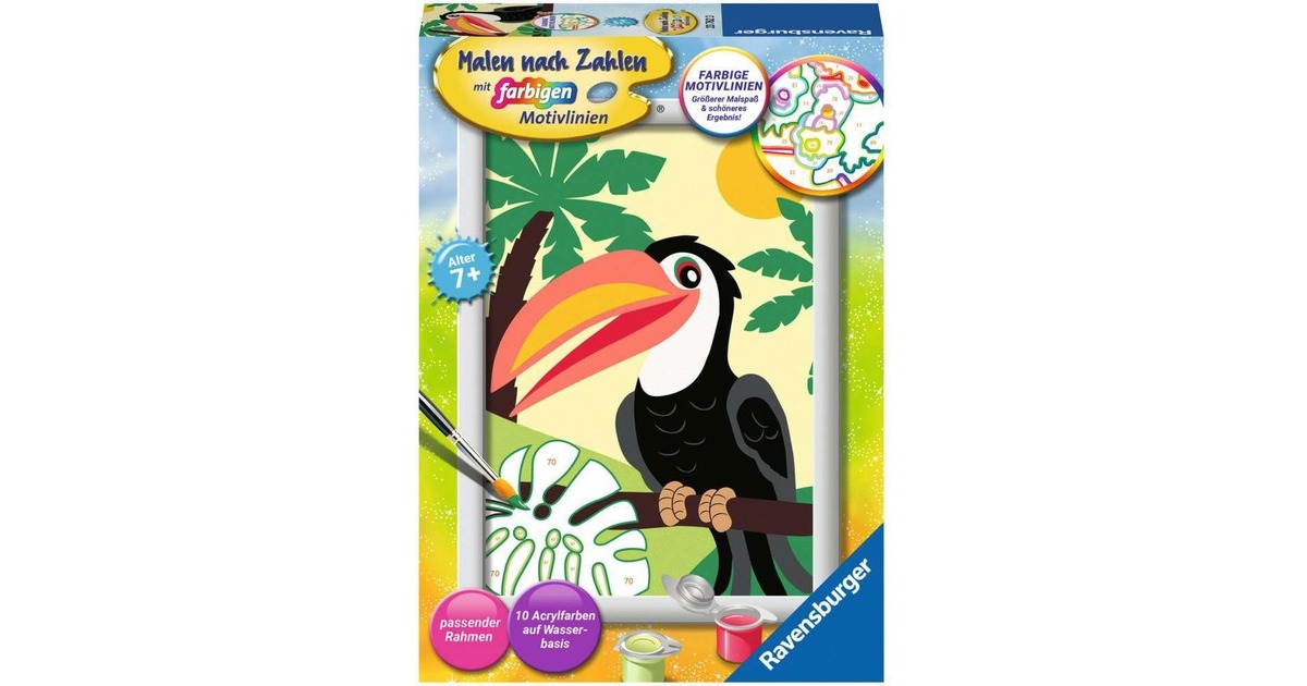 Ravensburger Malen nach Zahlen - Tukan im Dschungel