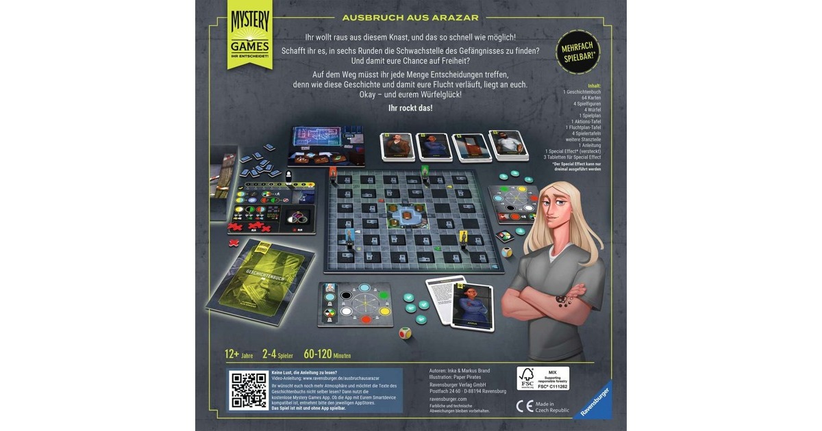 Ravensburger Mystery Games - Der Ausbruch aus Arazar, Brettspiel