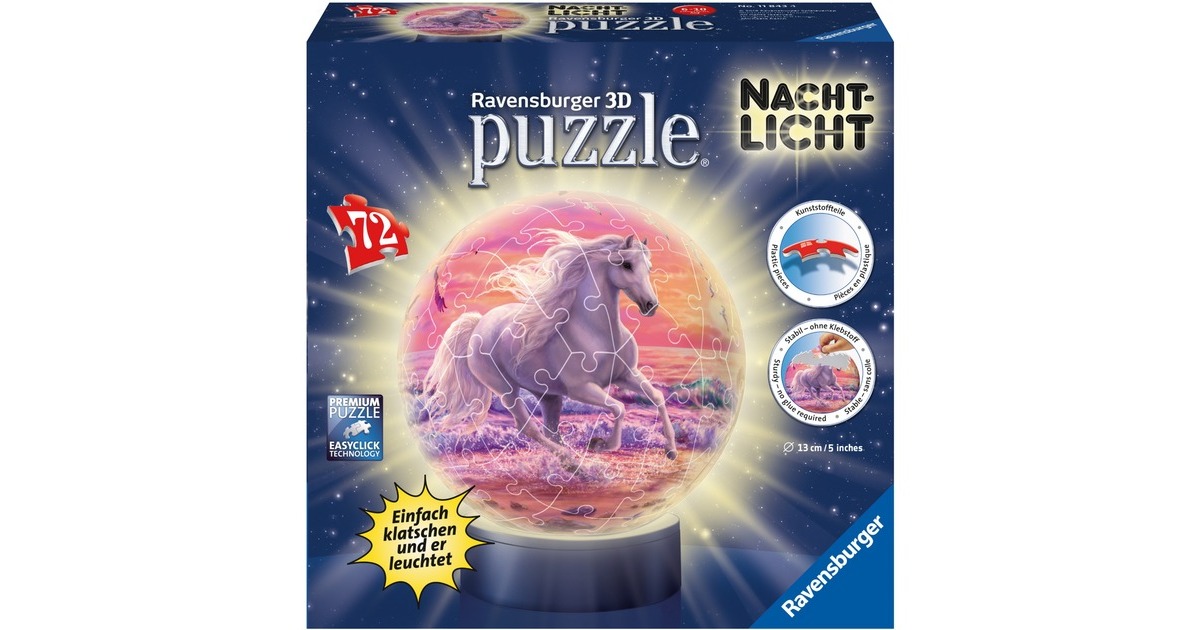 Ravensburger Nachtlicht Pferde am Strand, Puzzle
