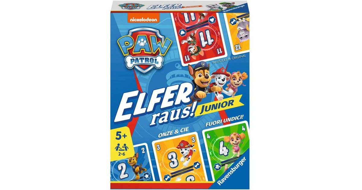 Ravensburger PAW Patrol Elfer raus! Junior, Kartenspiel