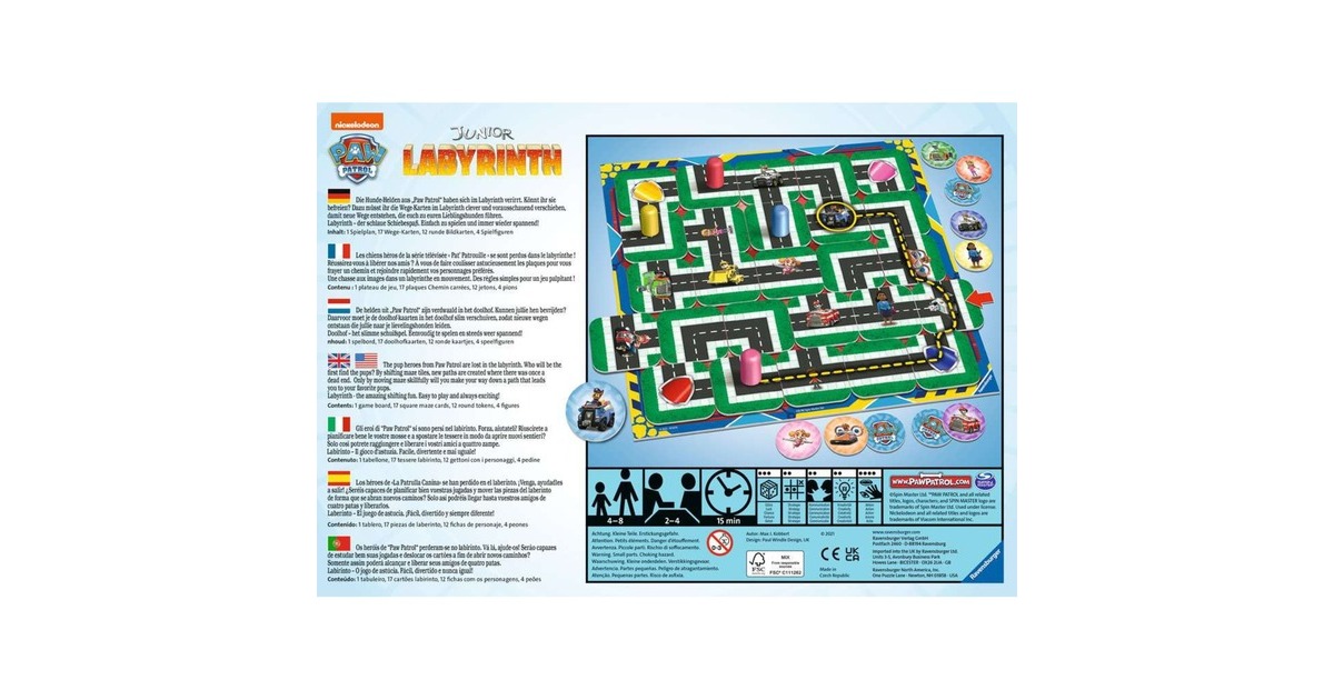 Ravensburger Paw Patrol Junior Labyrinth, Brettspiel