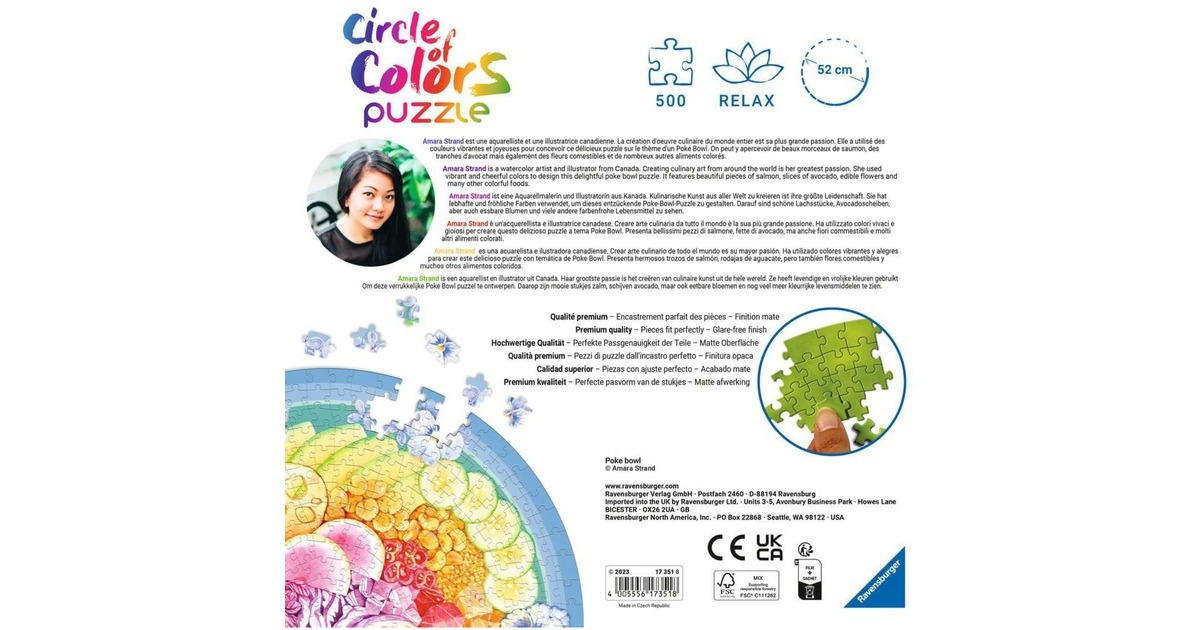 Ravensburger Puzzle Circle of Colors Poke Bowl(Teile: 500)