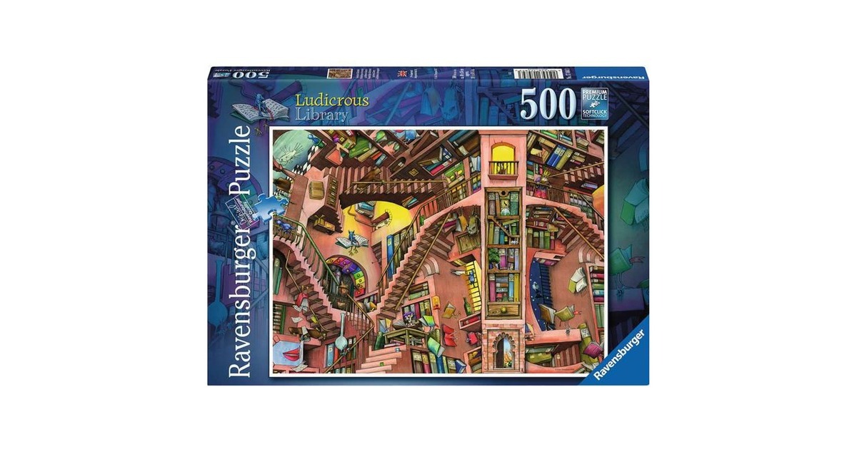 Ravensburger Puzzle Die verrückte Bibliothek(500 Teile)