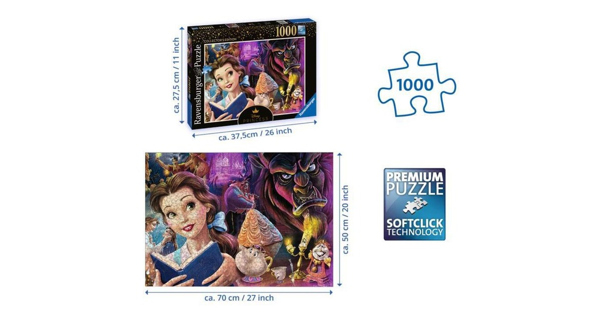 Ravensburger Puzzle Disney - Belle, die Disney-Prinzessin(1000 Teile)