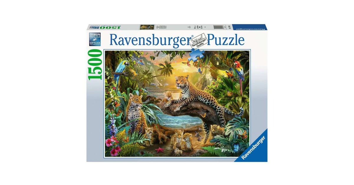 Ravensburger Puzzle Leopardenfamilie im Dschungel(1500 Teile)