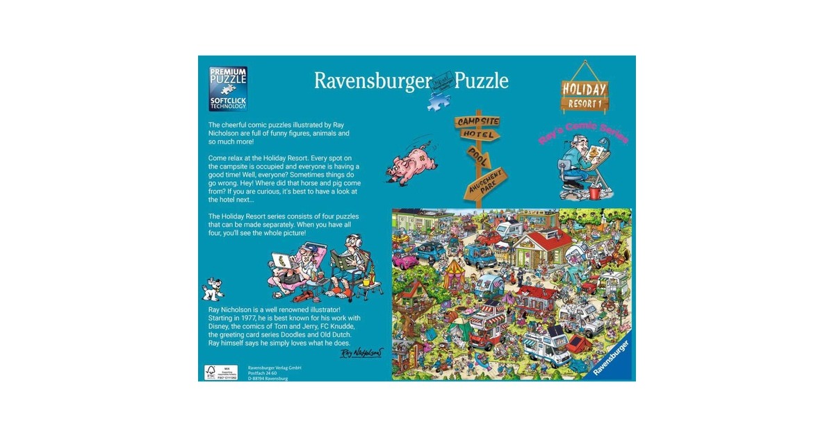Ravensburger Puzzle Ray's Comic Series: Holiday Resort 1 - The Campsite(1000 Teile)