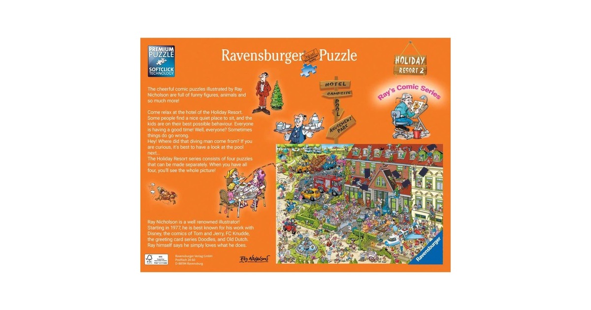 Ravensburger Puzzle Ray's Comic Series: Holiday Resort 2 - The Hotel(1000 Teile)