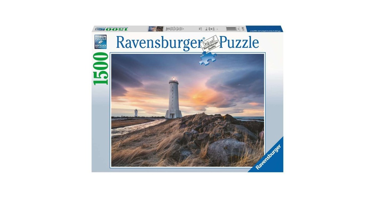 Ravensburger Puzzle: Magische Stimmung über dem Leuchtturm von Akranes, Island (1500 Teile)