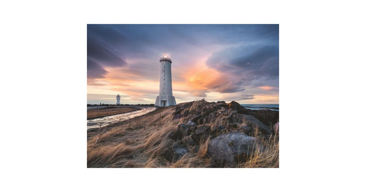 Ravensburger Puzzle: Magische Stimmung über dem Leuchtturm von Akranes, Island (1500 Teile)